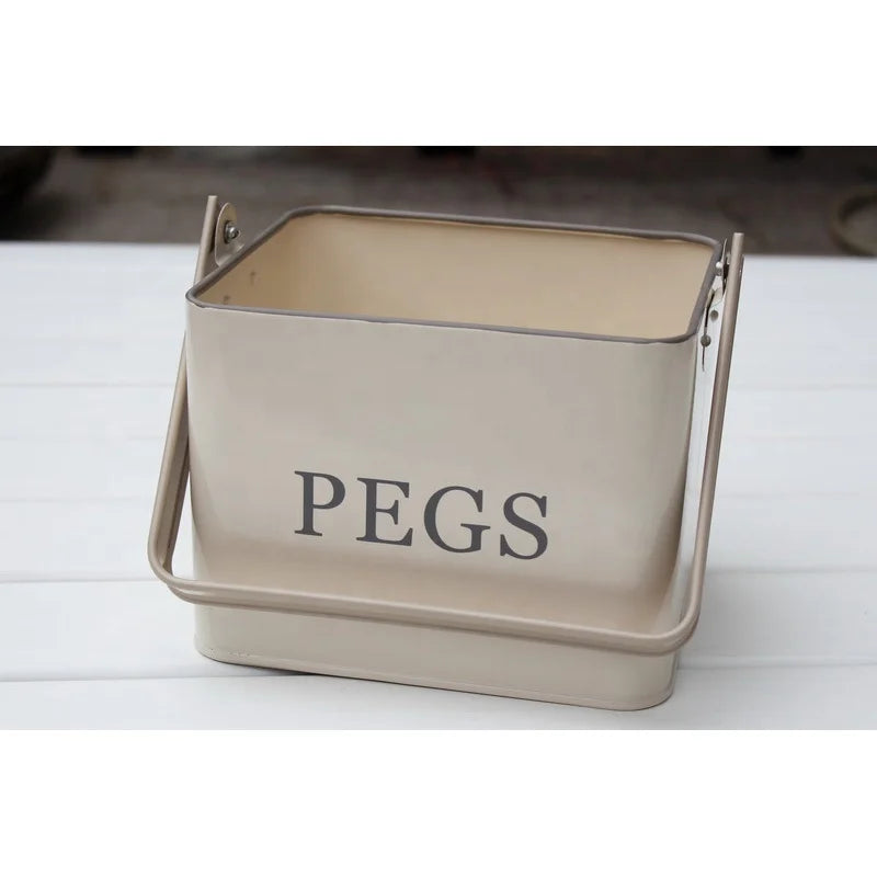 Wholesales Household Laundry Storage Pegs Tin Organizer Customized Storage Tools Container