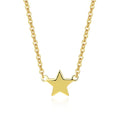 Minimalist Gold Plated Necklace 925 Sterling Silver Small Star Charms Necklace for Women