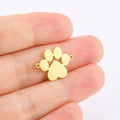 Paw Print Heart Stainless Steel Charms for Jewelry Making Animal Footprint Pendant Jewelry Making Supplies Wholesale
