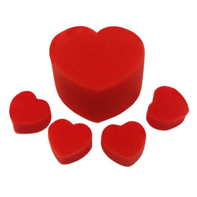 Stage Magic Trick Sponge Red Heart Multiplying Sponge Heart for Professional Magician JM046