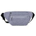 2024 Hot Selling Winter Plush Purse Sling Crossbody Travel Running Fanny Pack Custom Print Logo Vintage Casual Sport Waist Bag