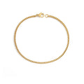 Simple Stainless Steel 14K Gold Plated Blank 16.5cm Length Box Chain Bracelet 2MM Wide 18cm Box Chain Bracelet for Women
