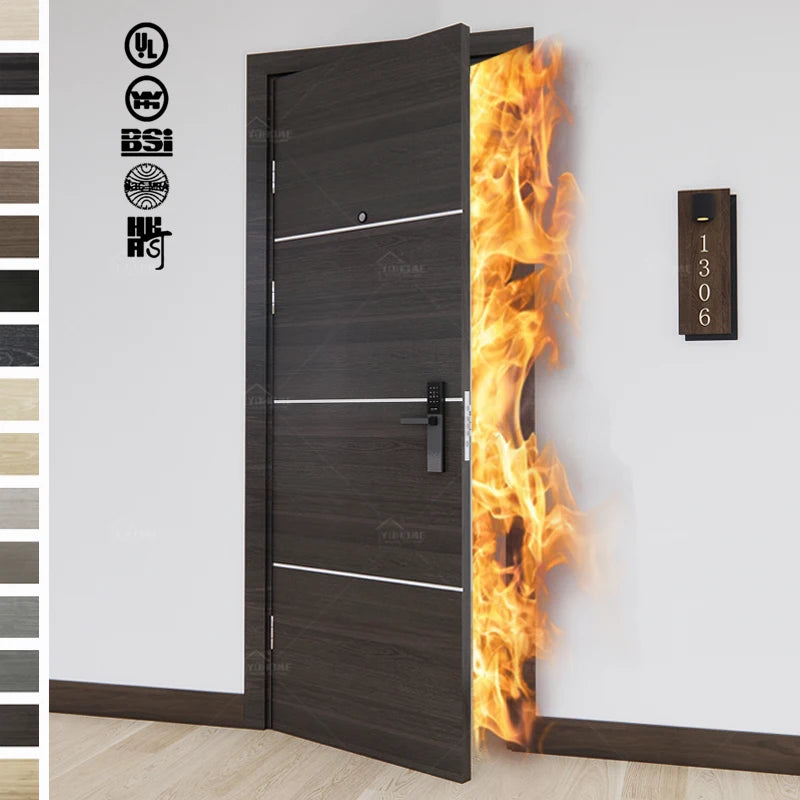 China Top Manufacturer Best Price Wood Fireproof Doors for Builders Wooden Fire Doors for Builders Fire Rated Doors for Builders