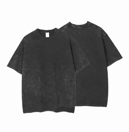 Top Quality Cotton Acid Wash T-shirt Oversized Mineral Wash Tshirt Heavy Relaxed Vintage T Shirt