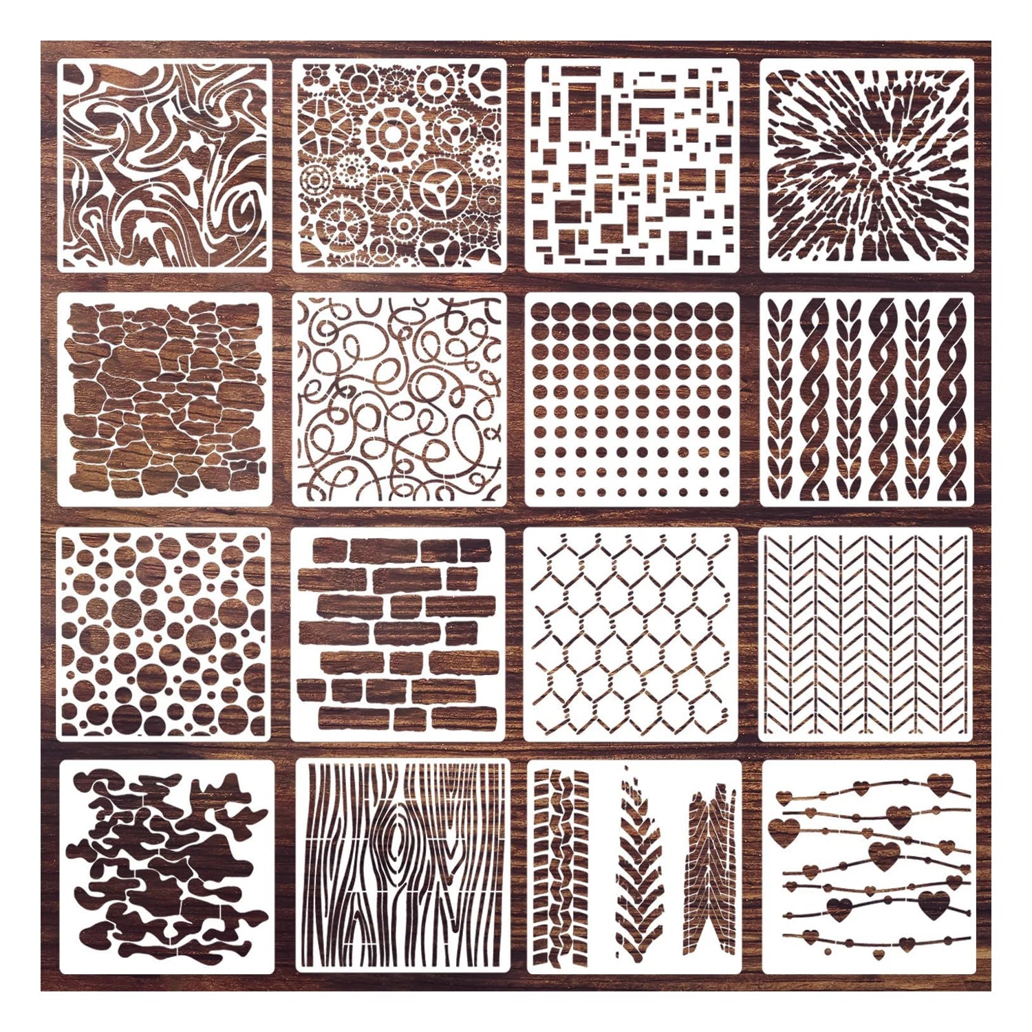 Herringbone Stencil Geometric Stencils for Painting Wall Wood Scrapbooking Cookie Furniture Floor Decor