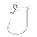 PIKE 30E High Carbon Steel Assist Hook 1/0 2/0 3/0 4/0 Naked Hook with Ring Casting Jig Slow Jigging Hook