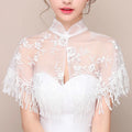 Genya Lace Cape Wedding Capelet Women Shawl Bridal Cover up Wrap Bolero for Dress Party for Women Girls