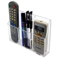 Acrylic Standing Type Modern Multifunction Phone Holder with Charging Stand and Remote Control Storage