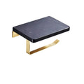 Modern Brass Toilet Paper Holder Marble Design Tissue Holder Shelf Wall-Mounted Bathroom Accessory
