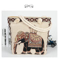 Hot Selling Jacquard Linen Beach Bag Cotton Rope Portable Ladies Shoulder Linen Bag Beach Bags Summer 2020