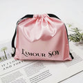 Custom Screen Printing Logo Cheap Silk Satin Extension Hair Bags for Gift Use