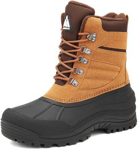 Fashionable Women Mid-Calf Waterproof Anti-Slip Winter Snow Boots with Soft Faux Fur Lining
