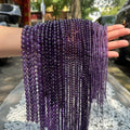 A Grade Natural Amethyst Beaded Round Beads 3mm 4mm Loose Gemstones for DIY Jewelry Making Materials