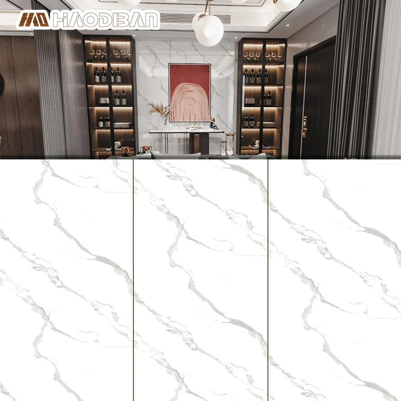 Modern Fireproof Continuous Pattern Printing Faux Marble Carbon Slate Bamboo Charcoal Wall Panels for Hotel and Household Use