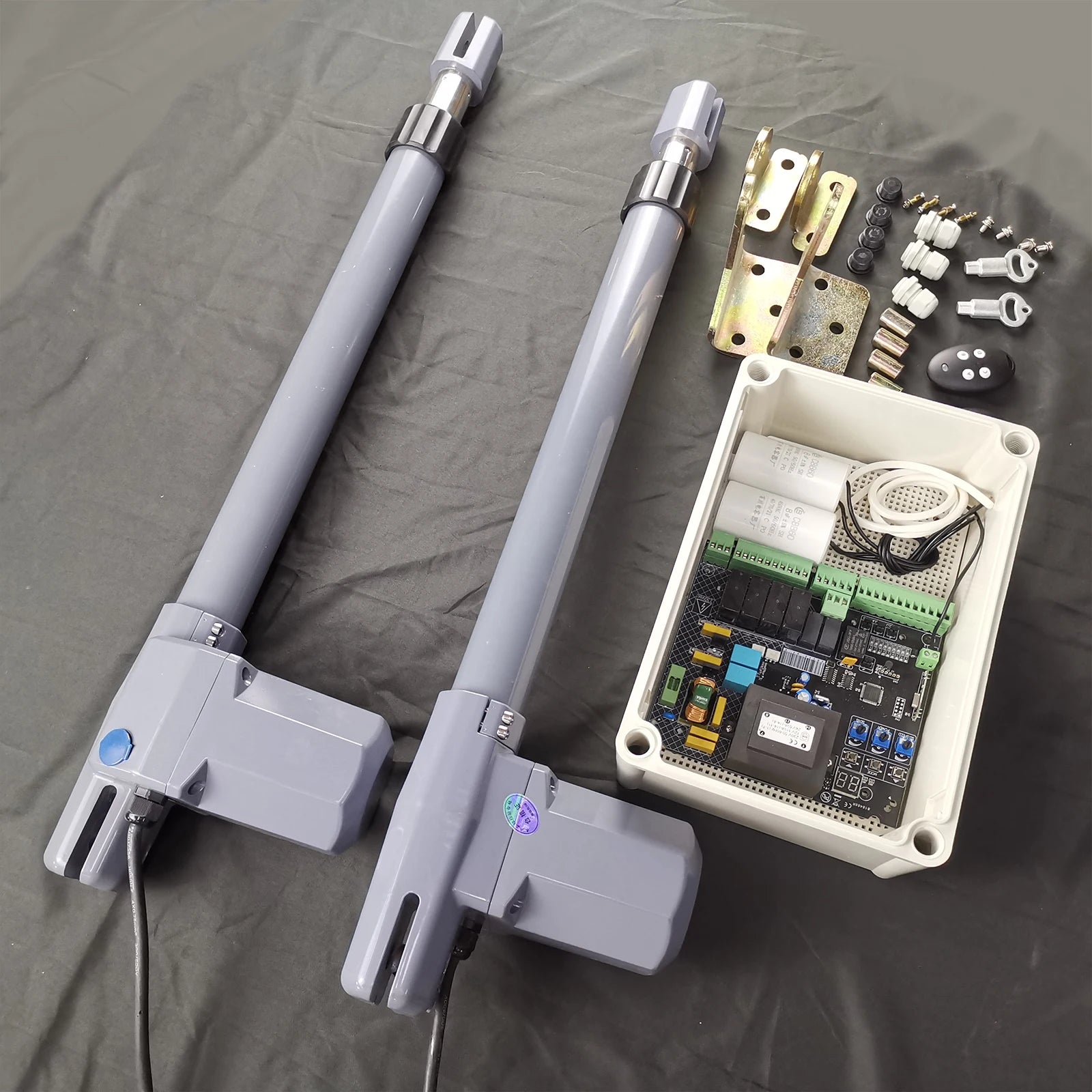 New Type Blue or Black AC/DC Motor Optinoal Dual Arms Electric Auto Gate System Automatic Swing Gate Opener Heavy