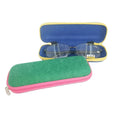 Xinhe Fashion Zipper Felt Knitted Glasses Box Fabric Custom logo Sunglasses case