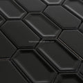 Black 3D Handmade Hexagon Biscuit Ceramic Mosaic Art Mosaic Tile