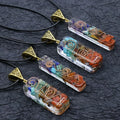 Huiying Natural gemstone seven chakra pendulum pendant Healing Crystal Stone jewelry