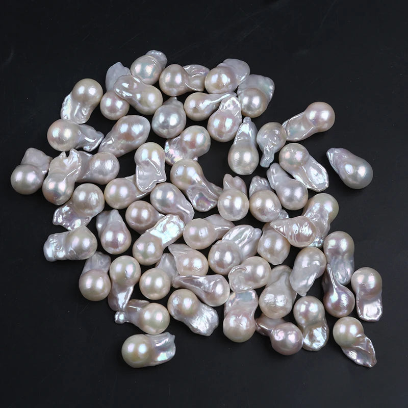 11-13mm White AA Grade Real Loose Baroque Pearls Beads