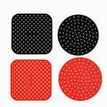 Custom Reusable Non-stick Silicone Air Fryer Liners Heat Resistant Silicone Air Fryer Mat