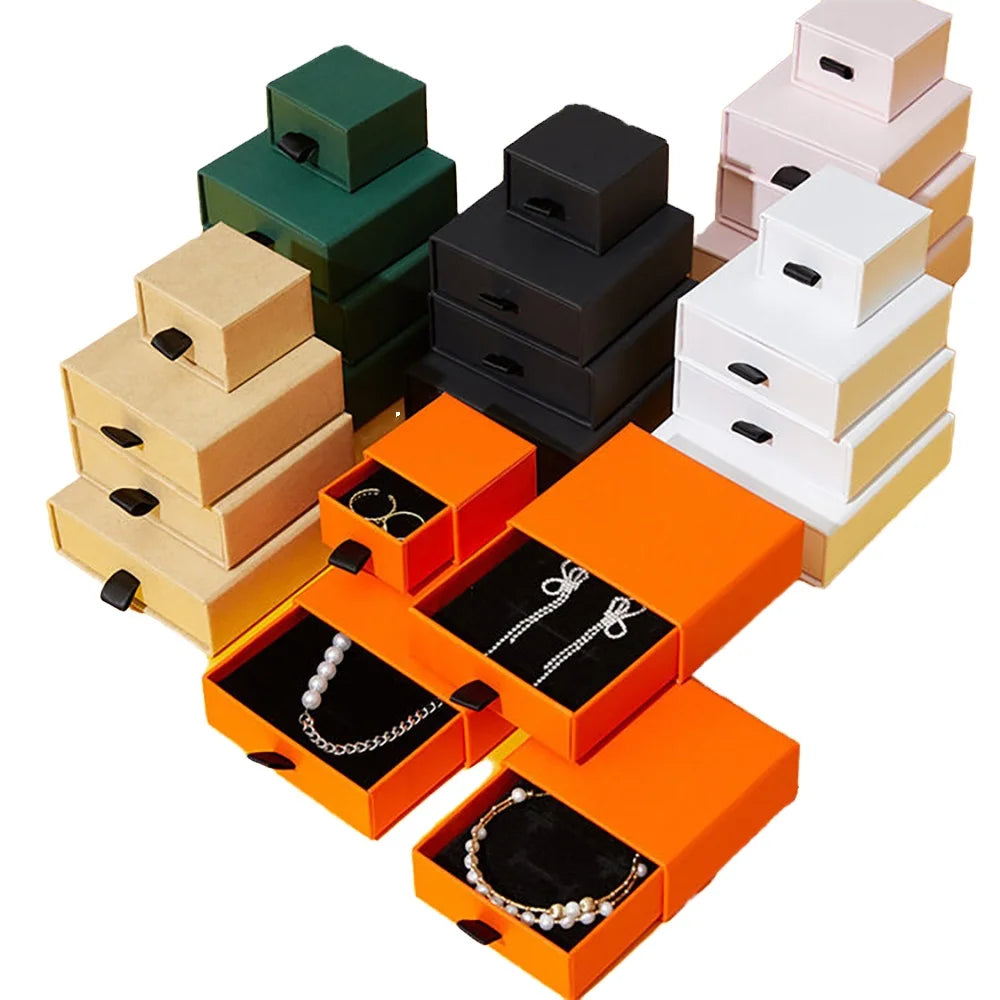 Hot Sale Ring Jewelry Box Necklace Earrings Box Heaven and Earth Cover Jewelry Packaging Strings Bracelet Box