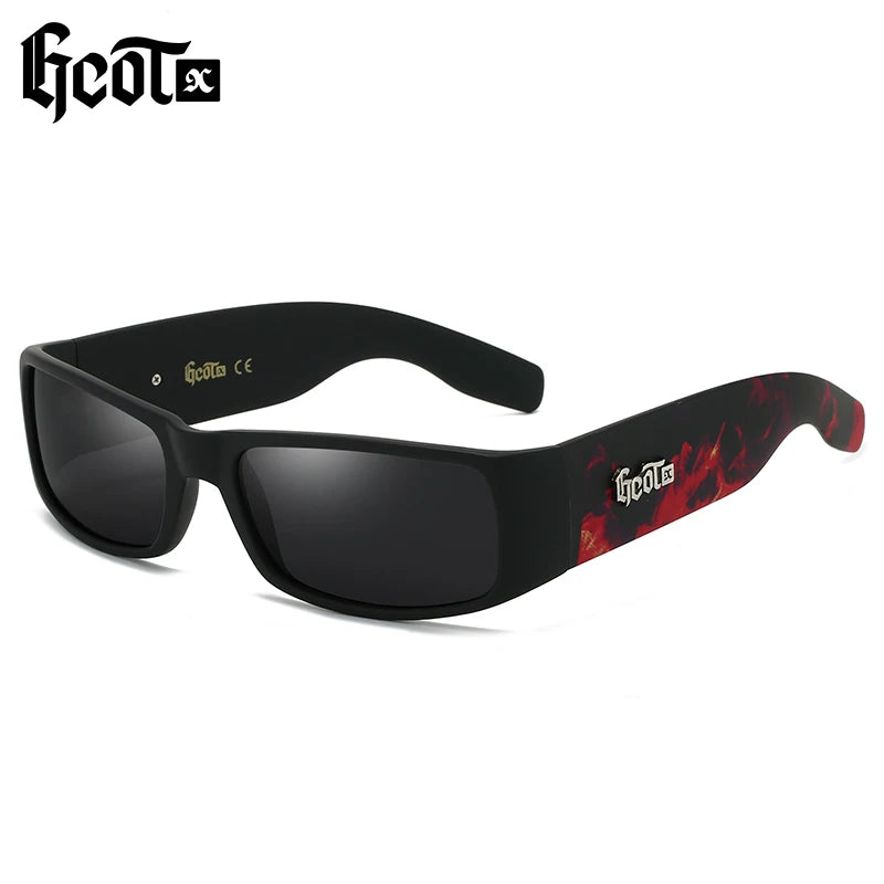DUBERY GCOTX 2026 New Design High Quality Luxury Fashion Black Square Sunglasses for Men Hip Hop Style Polarized TAC Lens
