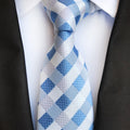 Custom Gravata Fashion Neck Ties for Men Casual Grid Polyester Necktie Gift