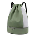 Custom logo Dry Wet Separated Sport Gym Bag Sack Waterproof Dry Wet Separation Drawstring Backpack