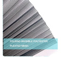 Modern Grey Color Polyester Pleated Screen Anti-Mosquito Window Door Fiberglass Pleated Screen