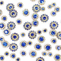 100pcs Metal Base Flower Shape Claw Flatback Rhinestones for Crafting for Clothes Shoes Sewing Accessories