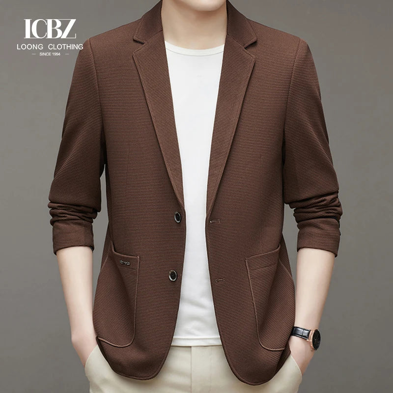 New Design Men's Casual Summer Business Blazer Suits Italian Style Breathable Button Closure Wholesale Men s Suits blazer