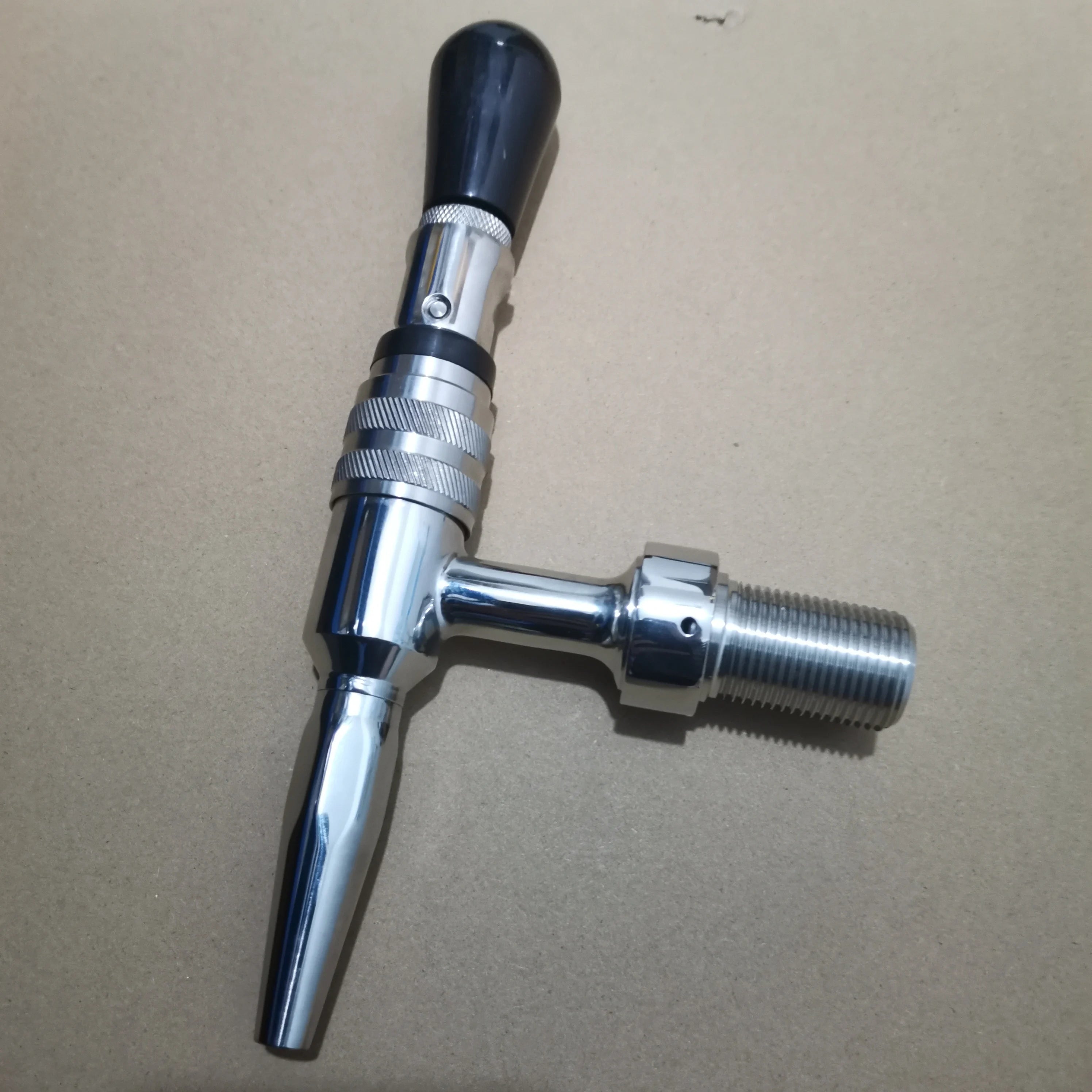 Homebrew Cold Brew Kegerator Beer Tower Tap with Standard Black Plastic Tap Handle