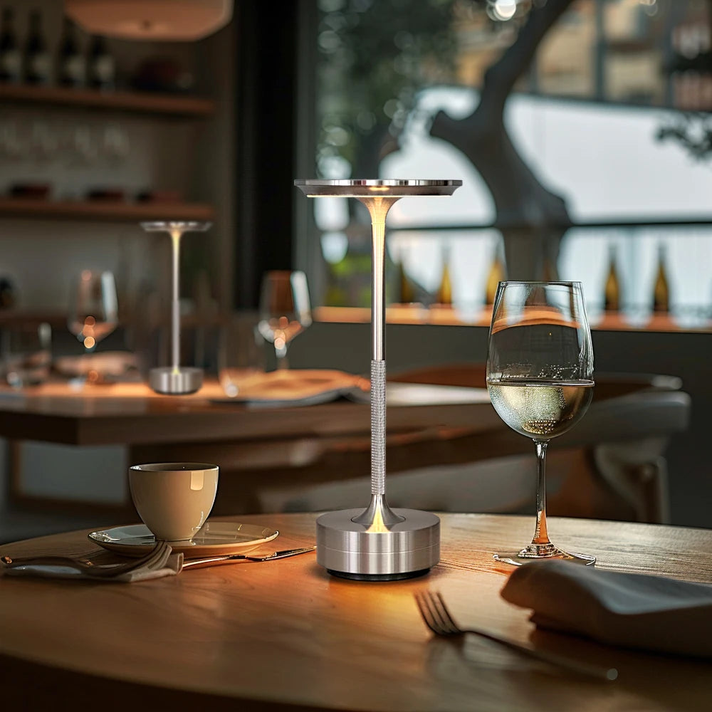 TX40 Metal Rechargeable Table Lamp Led Outdoor Dimmable Night Light Restaurant Table Lamp