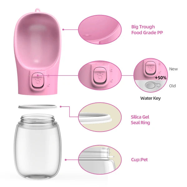 Low Price Pet Water Bottle 300ml Dog Water Travel Bottle