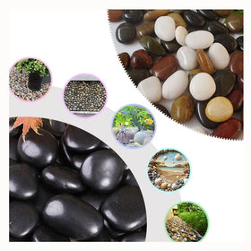 Natural Black Cobble Pebble Stone Polished Normal Grade Outside Garden Landscape PavingFish tank LandscapingOutdoor Decoration