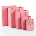 Wholesale Custom Printed Pink Cardboard Shopping Bag Ribbon Handle Personalized Logo Eco Friendly Biodegradable for Clothing