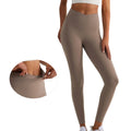 FLW High Waist Solid Buttery Soft Tummy Control Crossover Four-Way Stretch Eco-Friendly Workout Running Yoga Leggings for Women