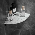 Modern Marble Black Bathroom Shelf with Triangular Basket New Design Bathroom Accessories