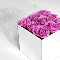 Acrylic Rose Mirror Box Rose Storage Case 9Holes Holy Gift Valentine's Day Gift for Girlfriend Reflective Box Without Flowers