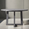 FERLY Modern Enduring Stylesloping Seats Aluminum Round Dining Table