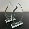 Blank Flame Shape Glass Awards Trophy Plaque MH-NJ0609
