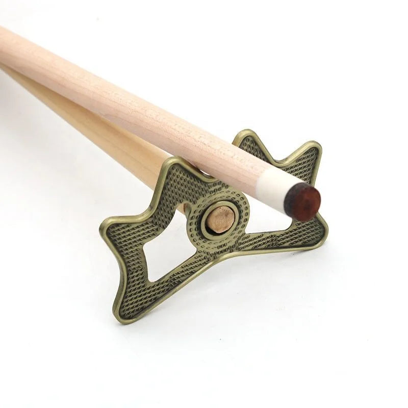 Premium Bronze Crown Style Billiard Snooker Pool Cue Rack/Rest Bridge Cue Head