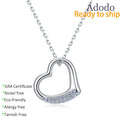 Geometric Heart Choker Necklace Fine 925 Silver 14K Gold Plated 1CT Round Cut VVS GRA Moissanite Jewelry Women for Everyday Wear
