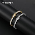 BB208   4mm Square CZ Bracelet   Brass Zircon Tennis Chain   Hip Hop Bling  Bling  Jewelry