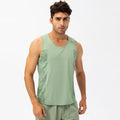 GZYEL-21112 Men's Sporty Knitted Running Quick Drying Tank Round Neck Top Sweat-absorbing Breathable Fitness Workout Shirt