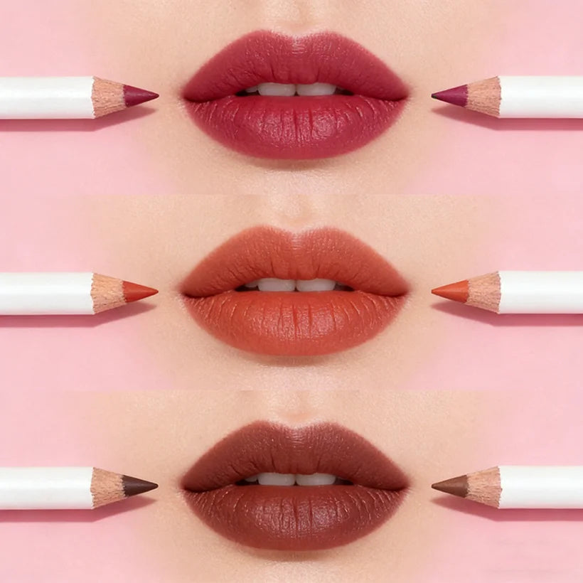 Custom Logo Private Label No Logo Lip Liner Box Brown Lip Liners Pencil Vendor Vegan Creamy Lip Liner