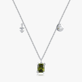 925 Sterling Silver Fashion Fine Jewelry Signs of Zodiac Sagittarius Symbol Brand Charms Pendant Link Chain Necklace