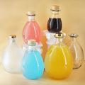 Empty 100ml 250ml 375ml 500ml 750ml Frosted Transparent Glass Beverage Bottle With Cork Lid