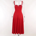 New Arrivals Summer Casual Sleeveless Women's Clothing Formal Elegant Bodycon Midi Women Party Dress
