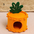 Dual-Hole Chinchilla Nest Bed for Hamsters Carrot-Shaped Four-Season Universal Semi-Closed Double-Layer Felt Animal for Winter